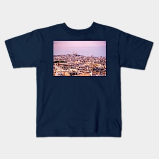 Sacre Coeur Basilica, Overlooking Paris, France Kids T-Shirt